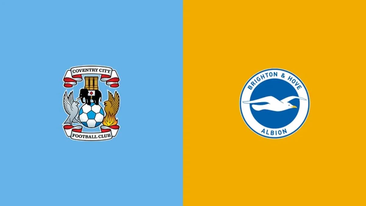 Logos of Coventry City and Brighton & Hove Albion