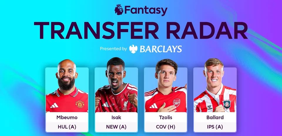 Fantasy football transfer radar for Gameweek 1