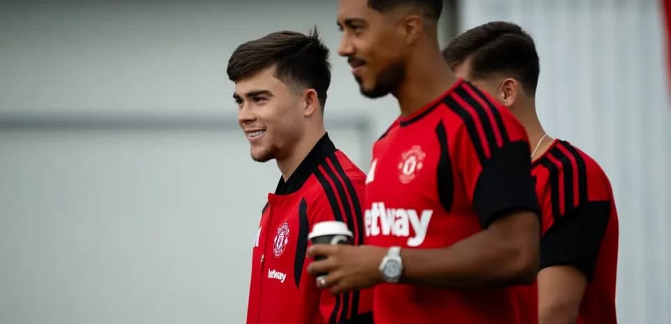 Manchester United players during training session