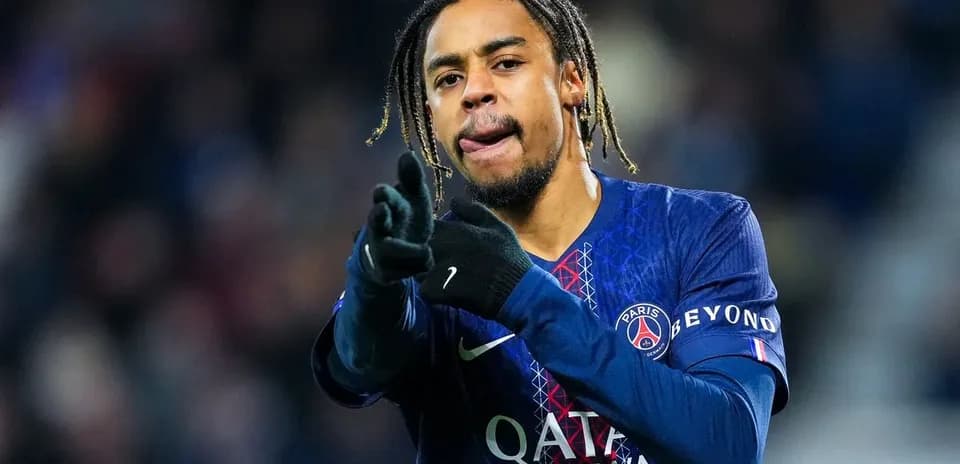 Player celebrating during a match for PSG