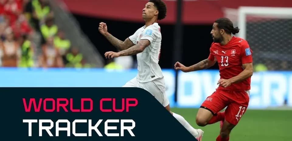 Player receiving the ball during World Cup match