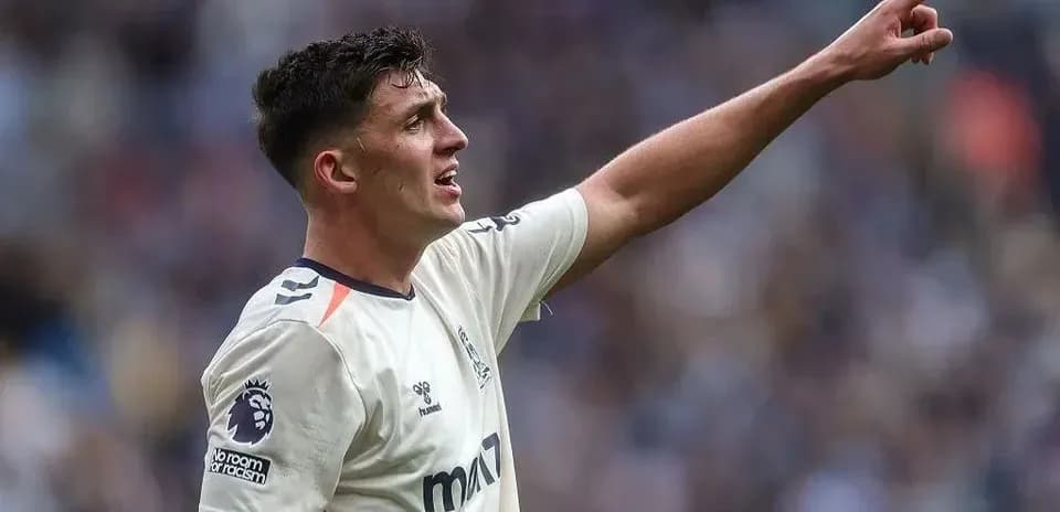 Player gesturing during a football match