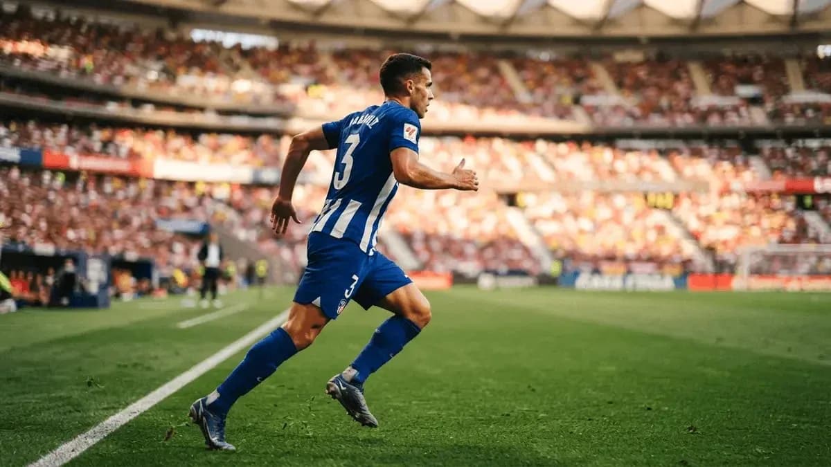 Player running on the pitch during a match