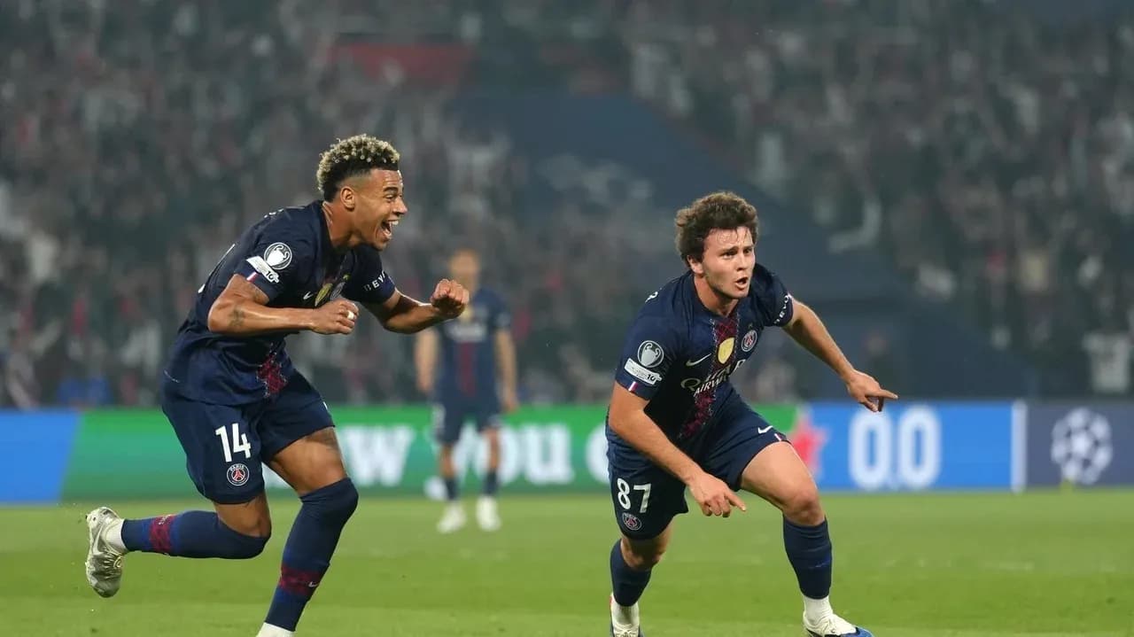 Match highlights between PSG and Bayern.