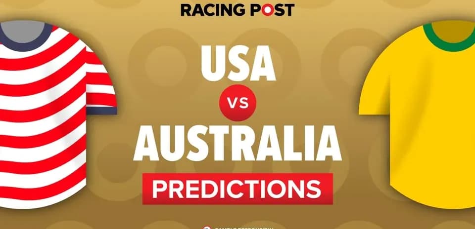 USA vs Australia match prediction graphic
