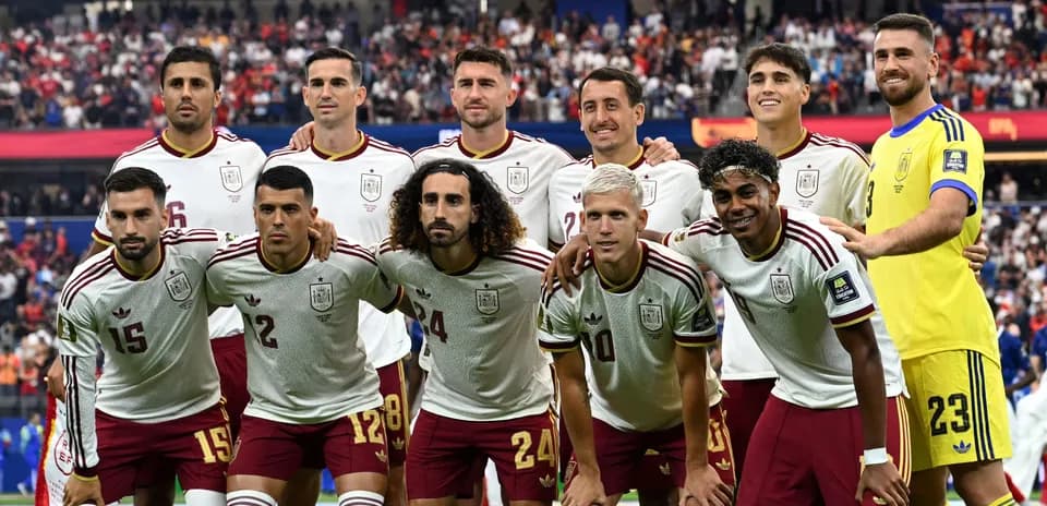 Spain national football team posing for group photo