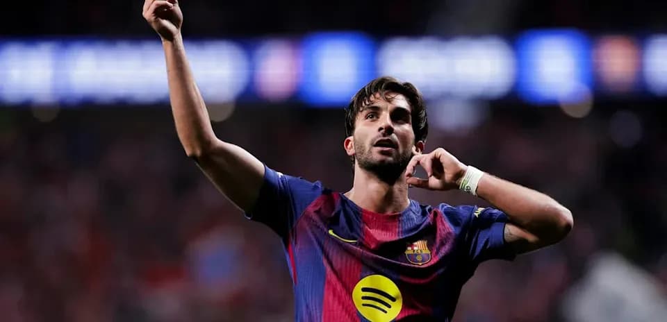 Player celebrating goal with finger pointing up