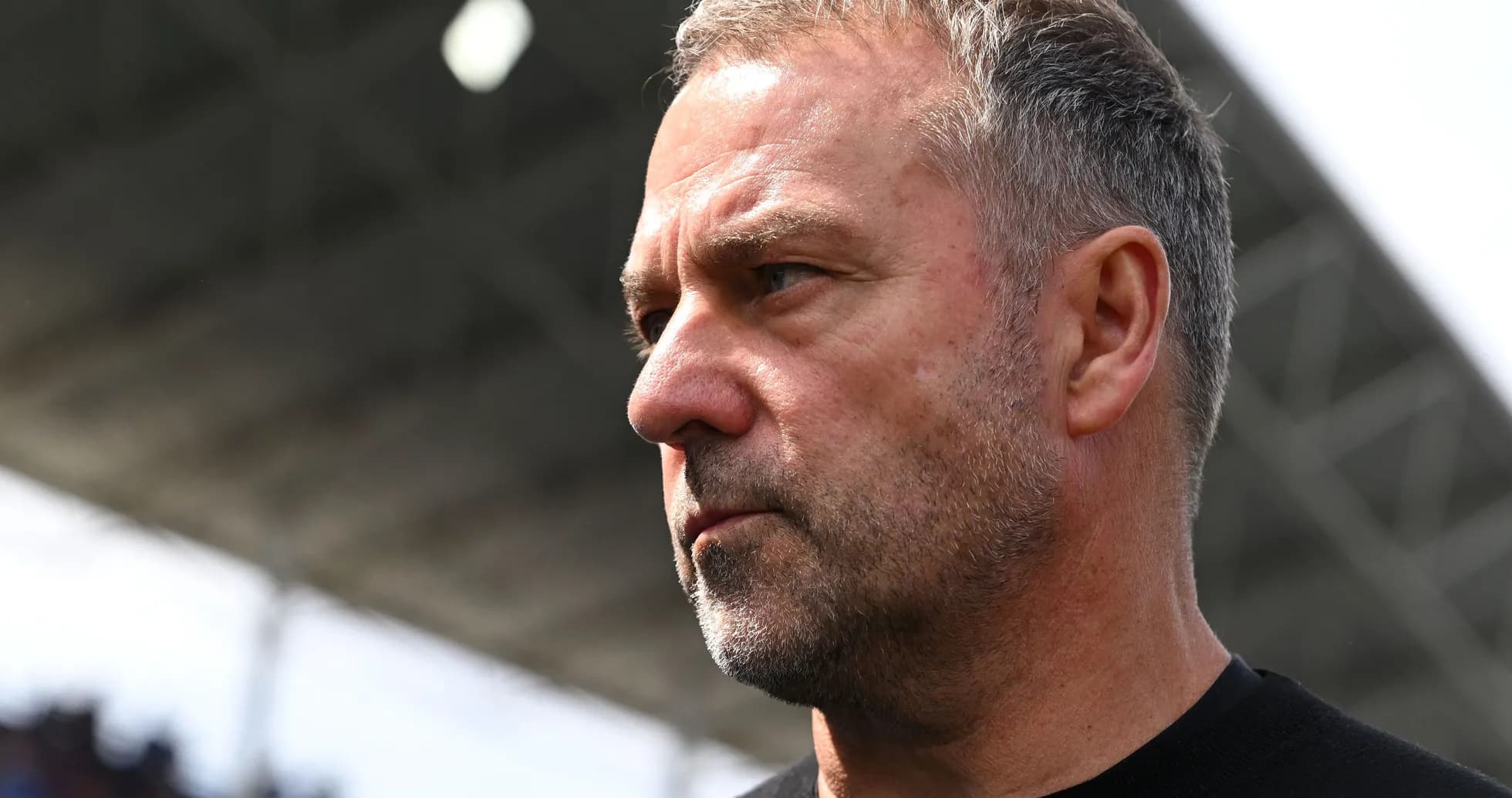 Close-up of a man with short gray hair