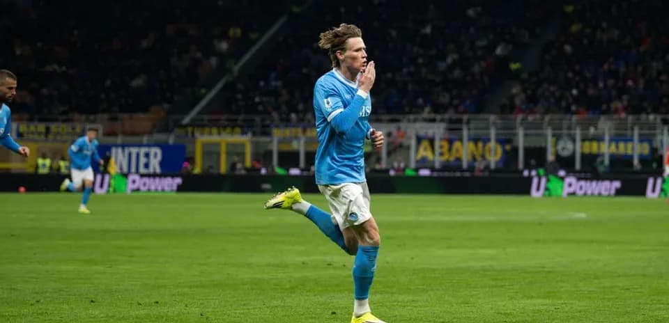 Napoli player celebrating a goal during match