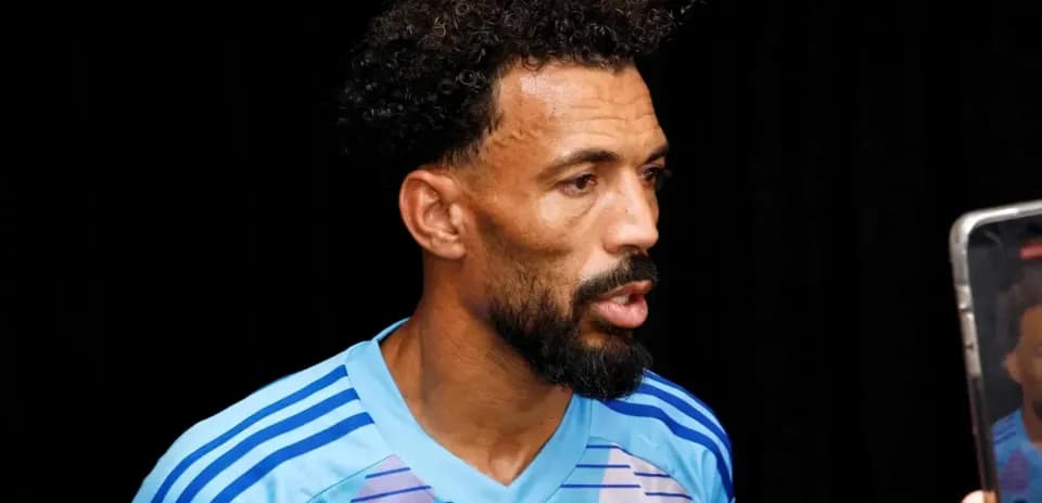 Goalkeeper speaking during media interview session
