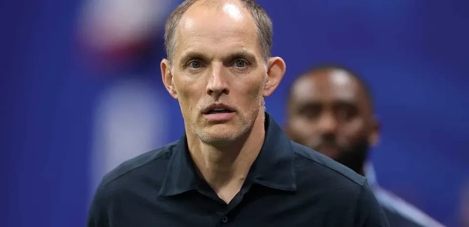 Coach looking focused before the match