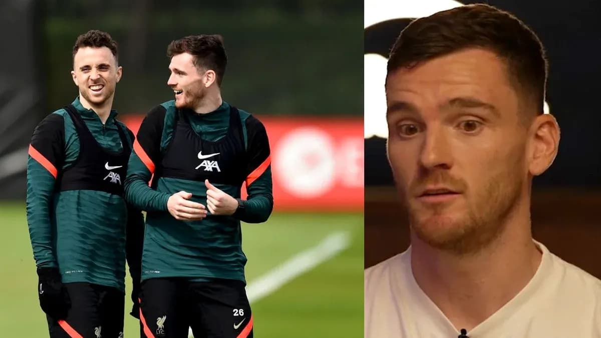 Two players laughing during training session