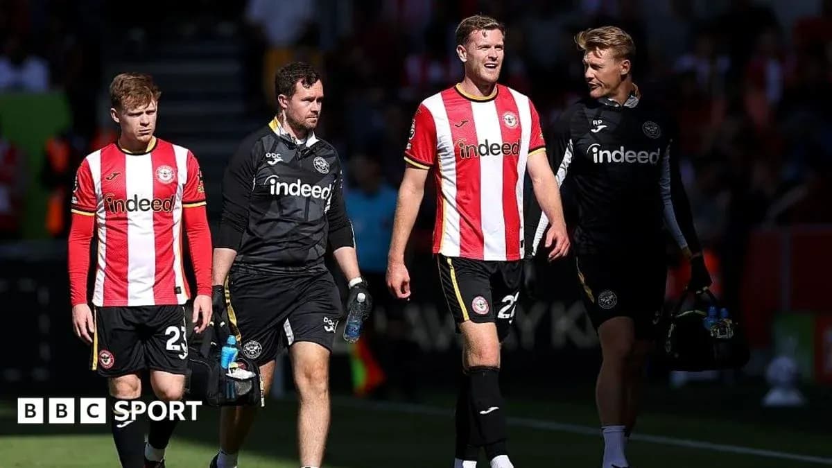 Brentford players walking off the pitch after match Brentford players walking off the pitch after match