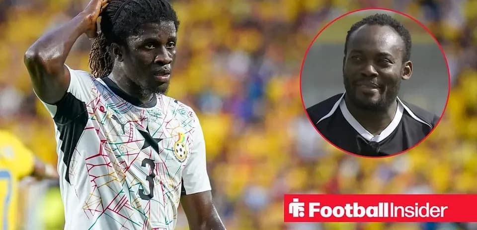 Ghanaian player looks concerned during match