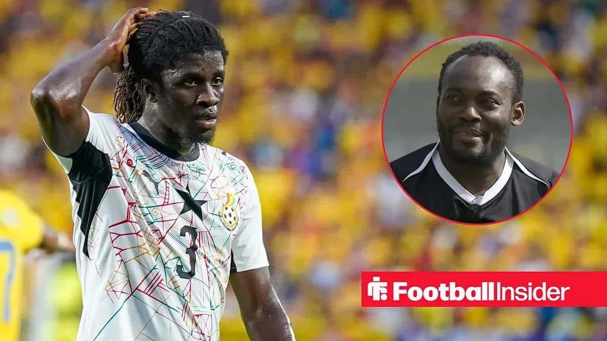 Ghanaian player looks concerned during match