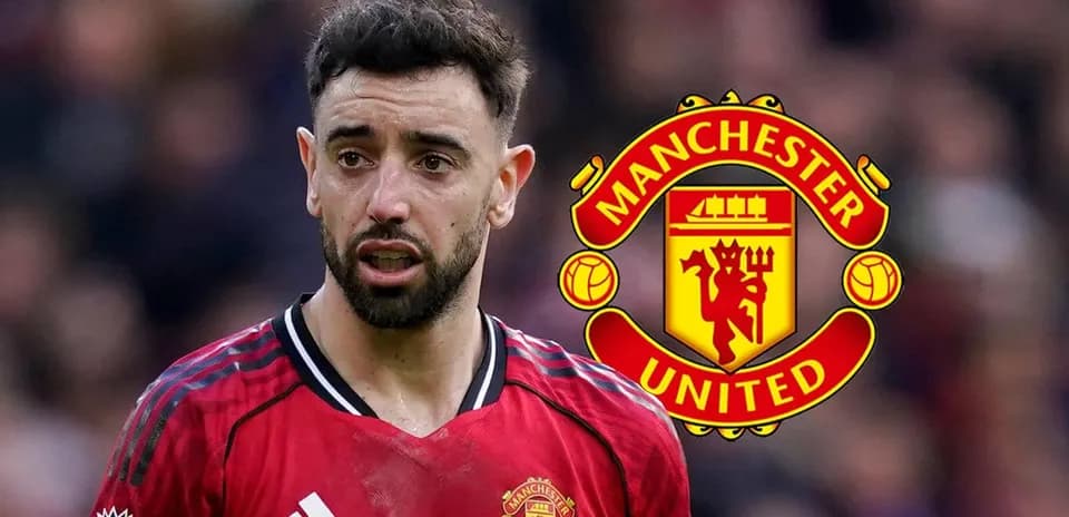 Bruno Fernandes in Manchester United kit with logo