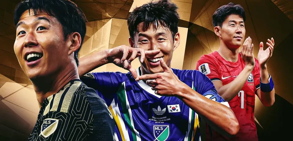 Three South Korean football players posing together