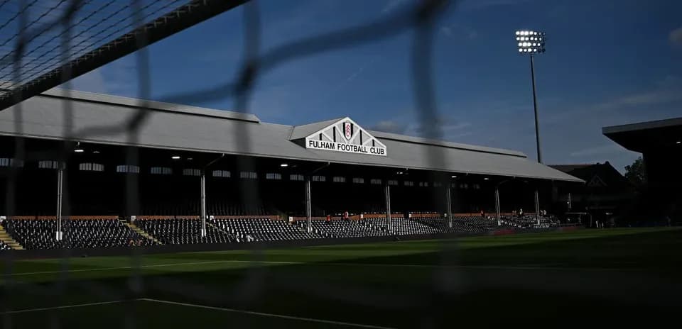 Fulham Football Club stadium with empty stands