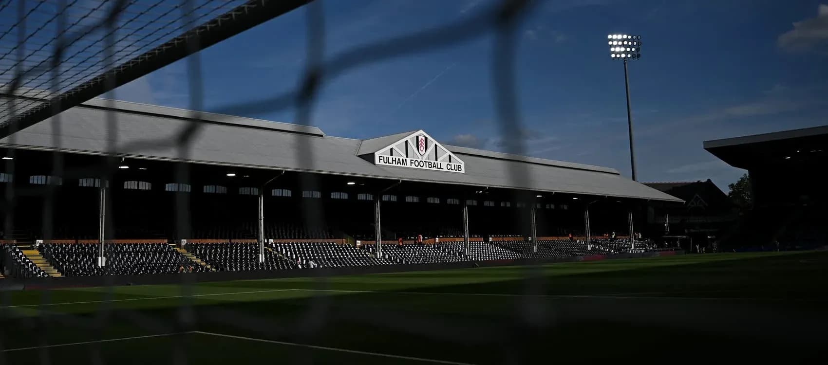 Fulham Football Club stadium with empty stands