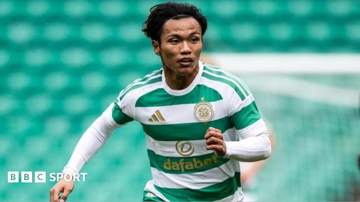 Celtic player running on the pitch during match