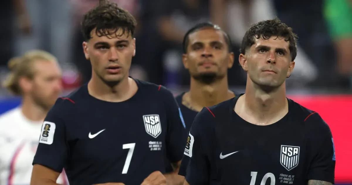 USA players walking off the field after match