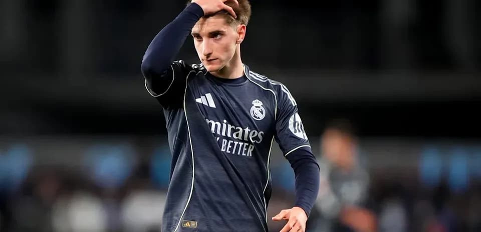 Real Madrid player looking pensive on the field