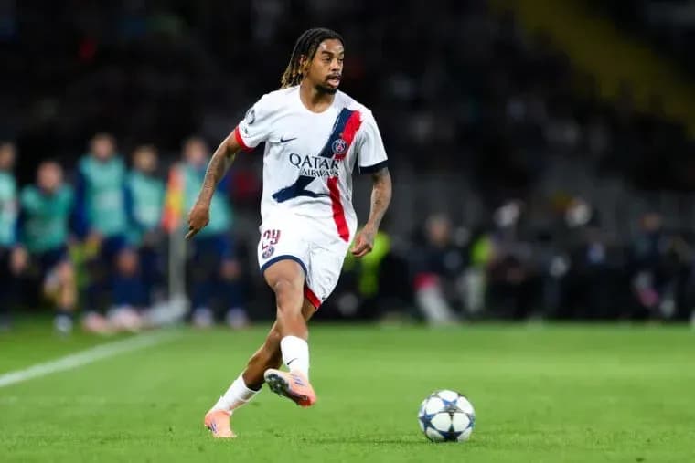 Player dribbling the ball during UEFA Champions League match