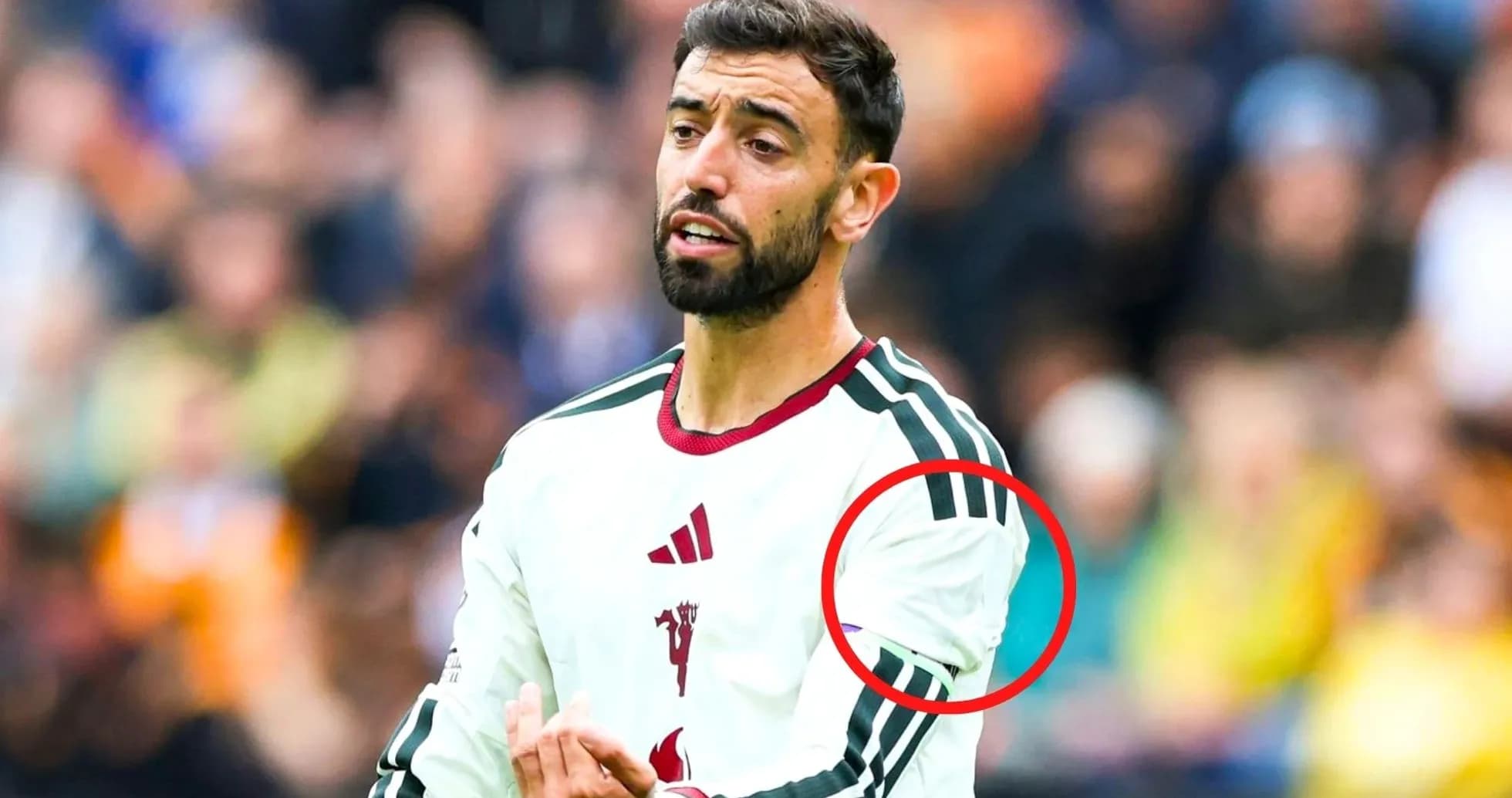 Player gesturing during a match in jersey
