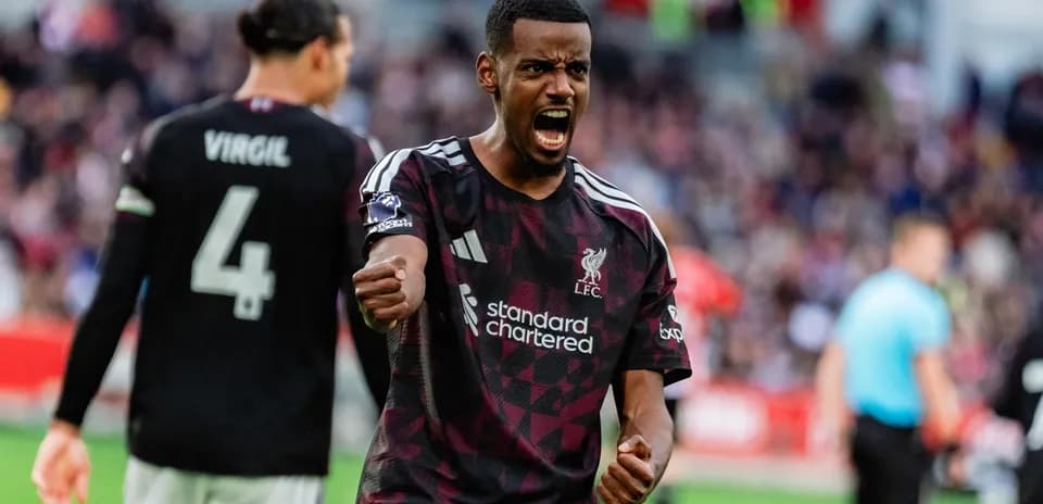 Liverpool player celebrating during Premier League match