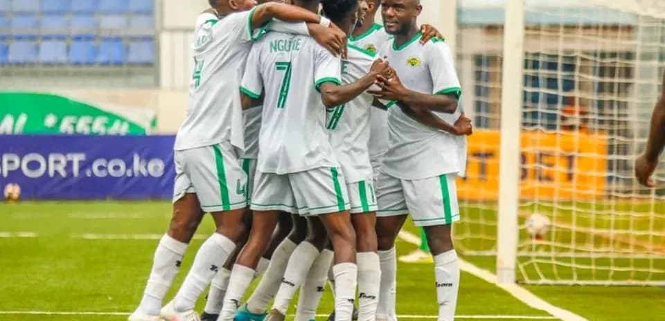 Kariobangi Sharks players celebrating a goal