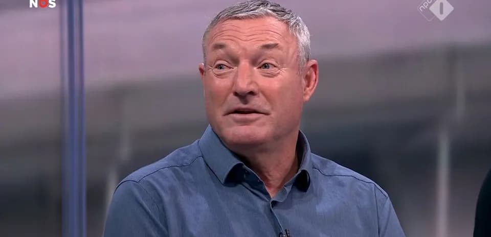 Man speaking during sports discussion on set