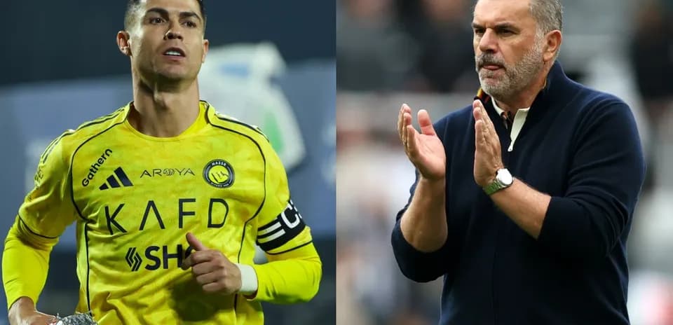 Cristiano Ronaldo and coach during match moment
