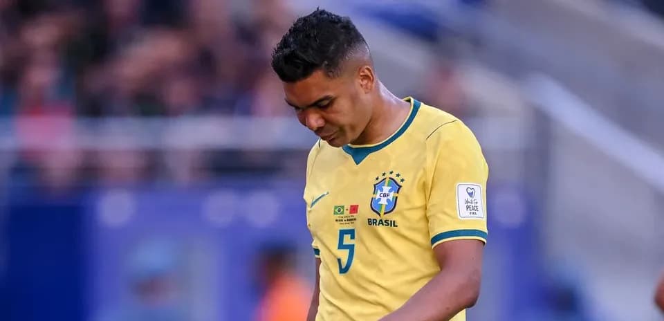 Brazilian player walking off field during match