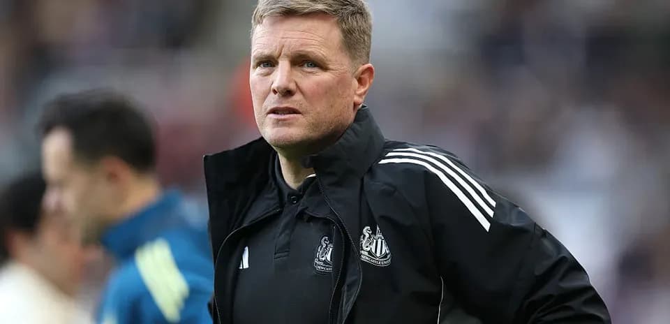 Newcastle United manager observing the match sidelines