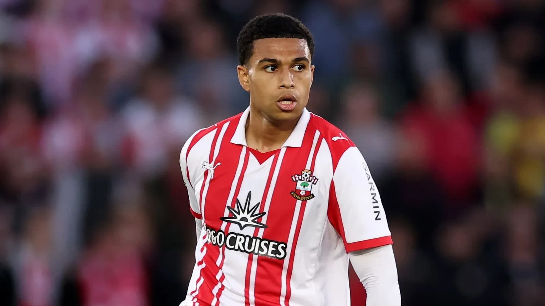 Player in Southampton FC kit during match