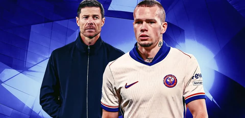 Coach and player in team uniforms on abstract background