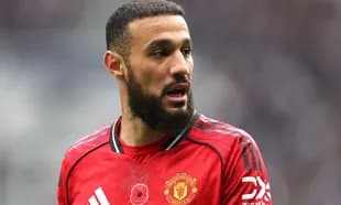 Player wearing Manchester United jersey during match