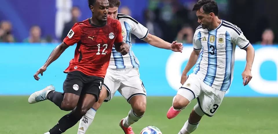 Players competing for the ball during match action
