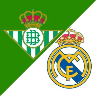 Logos of Real Betis and Real Madrid side by side