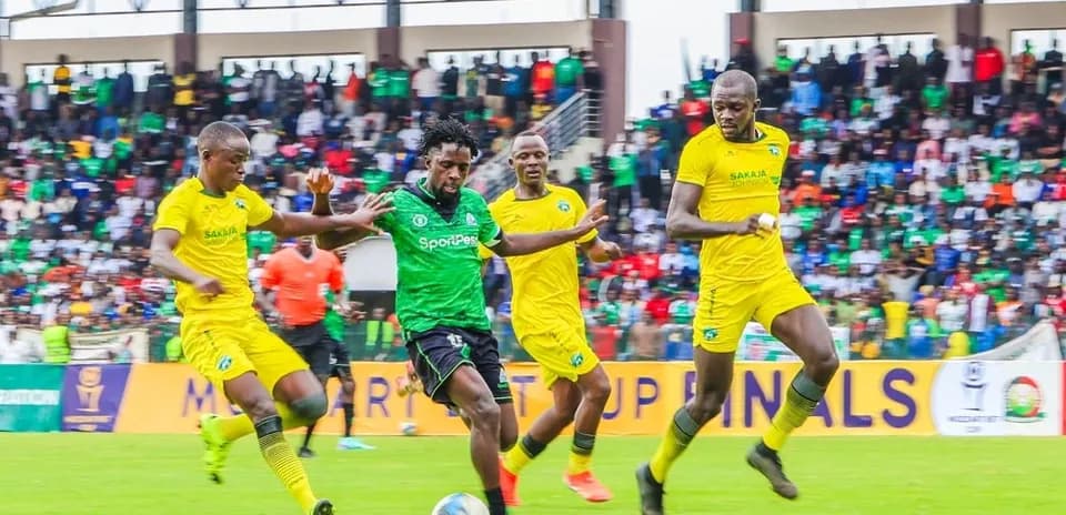 GOR Mahia player in action against Nairobi United