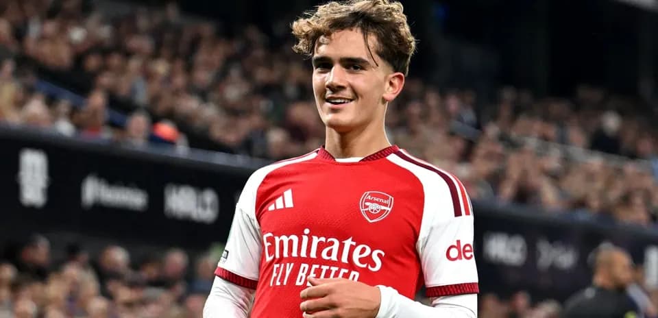 Arsenal player smiling during a match