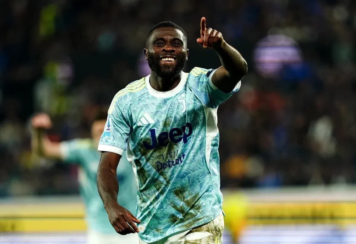 Juventus player celebrating a goal in match