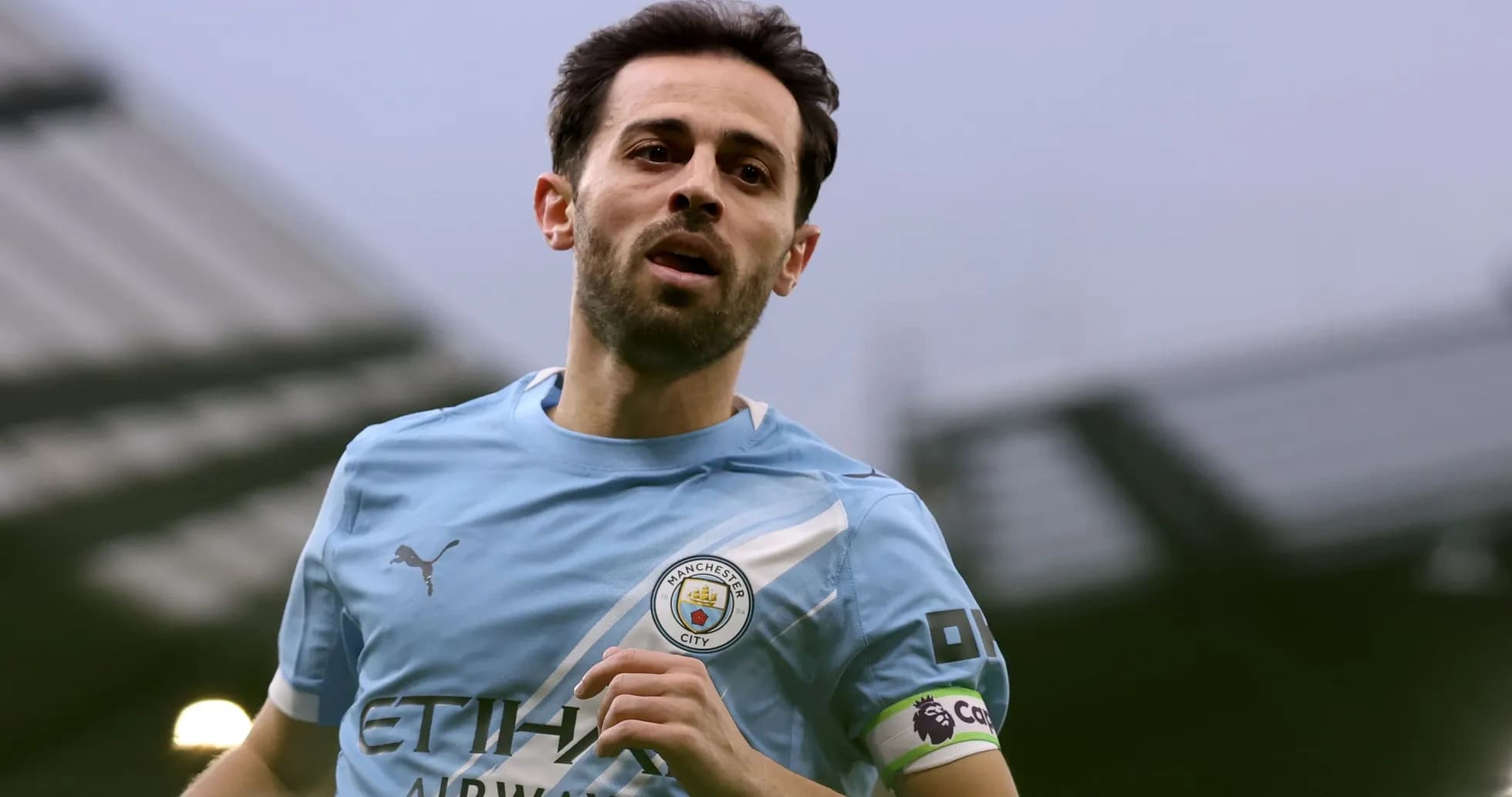 Player in Manchester City kit during match