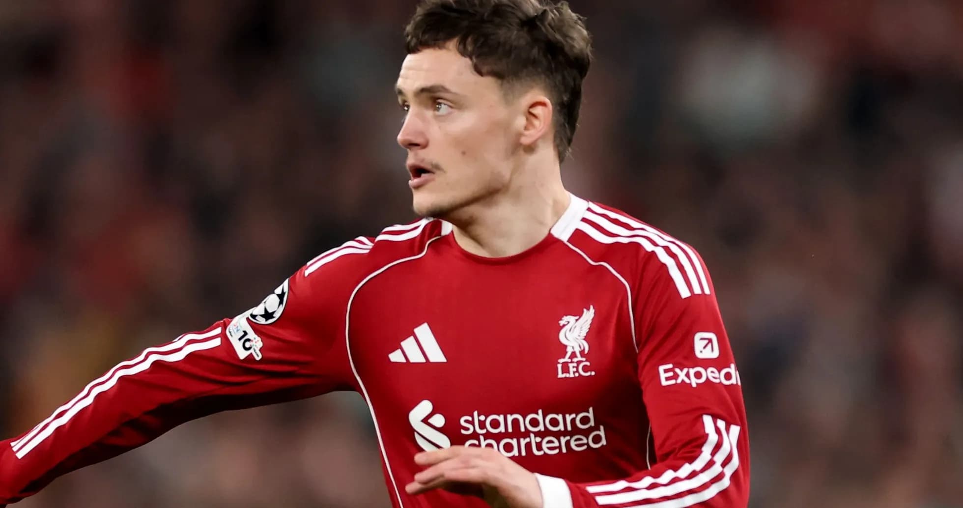 Player in Liverpool kit during match action