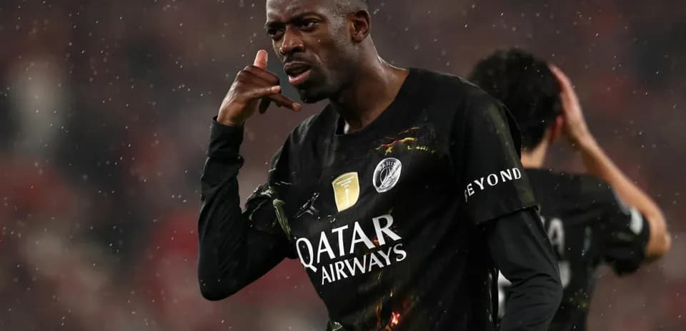 Player celebrating with hand gesture during match