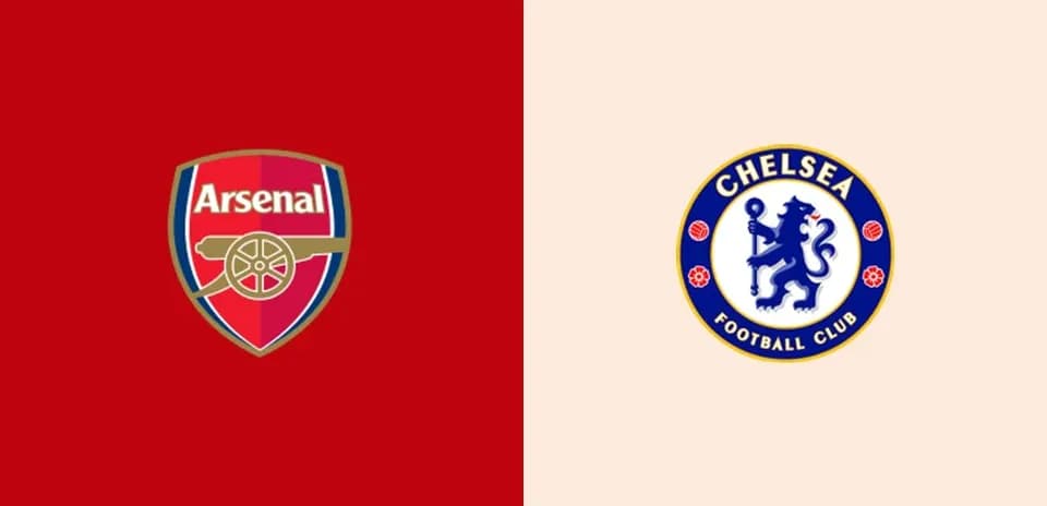 Arsenal and Chelsea club logos side by side