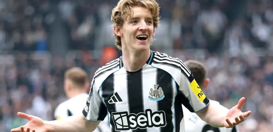 Newcastle player celebrating during a match
