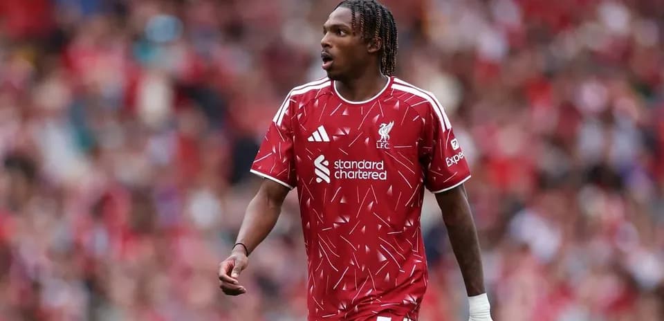 Player in Liverpool jersey during match at Anfield