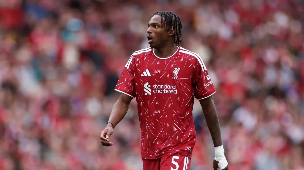 Player in Liverpool jersey during match at Anfield