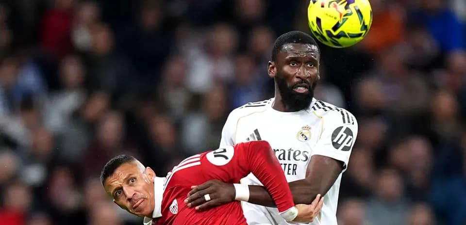 Players battling for the ball during La Liga match